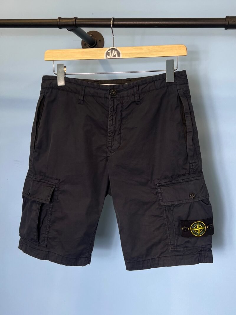 31W Stone Island Navy Blue Slim Fit Cargo Shorts Small Medium 32W