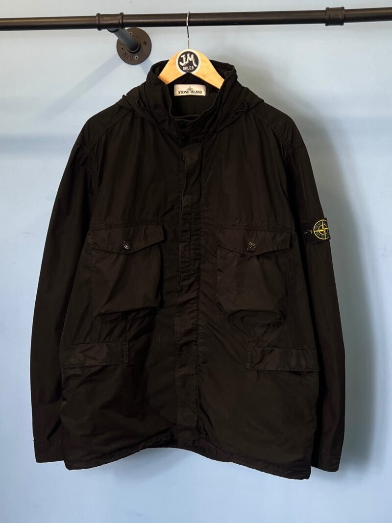 XXL Stone Island Black David Tela Light TC Lightweight Jacket