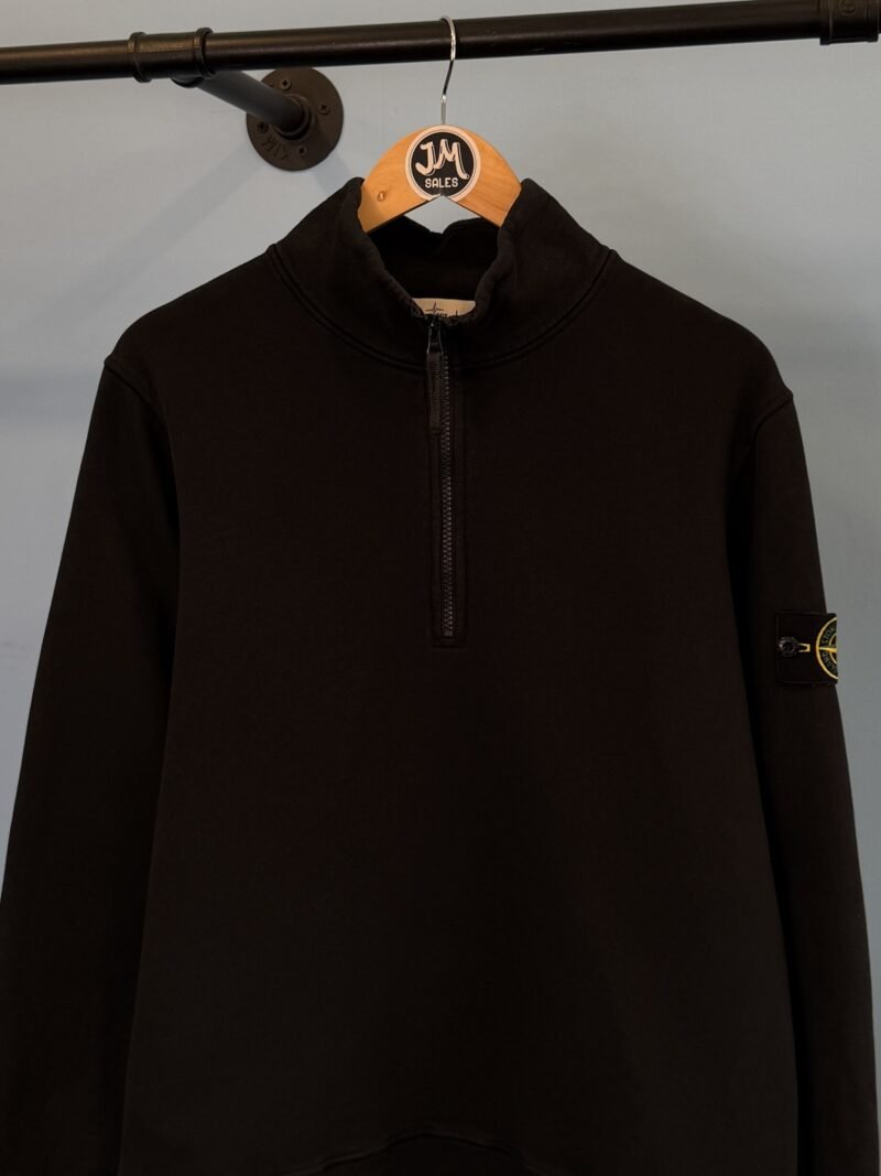 Alternative view of Medium Stone Island Black Quarter Zip Sweatshirt Jumper