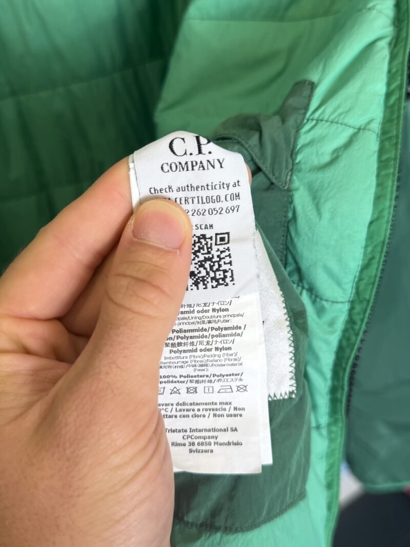 Medium C.P. Company Green CR-L Padded Chrome Nylon Jacket - Image 6