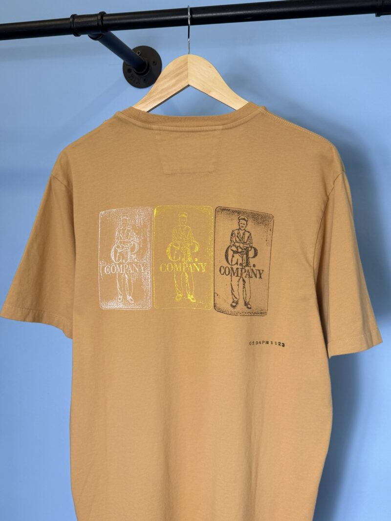 BNWT Medium C.P. Company Light Apricot Orange Graphic Print T-Shirt - Image 4