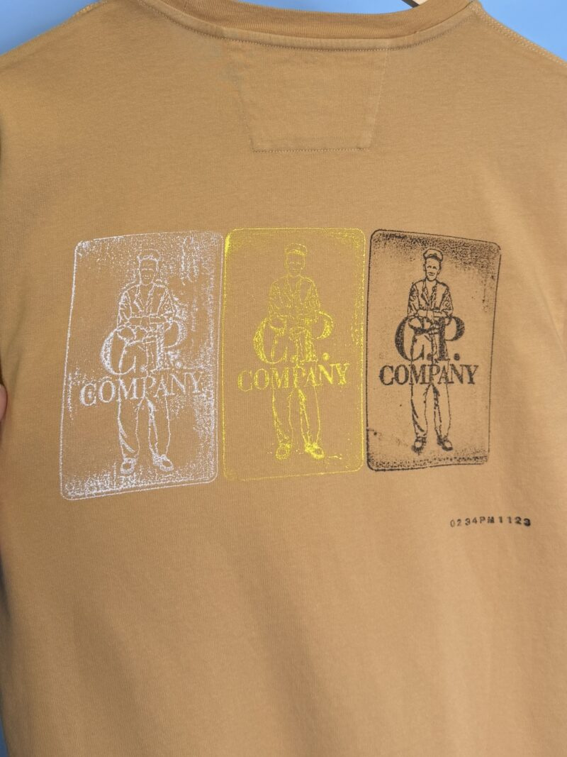 BNWT Medium C.P. Company Light Apricot Orange Graphic Print T-Shirt - Image 6