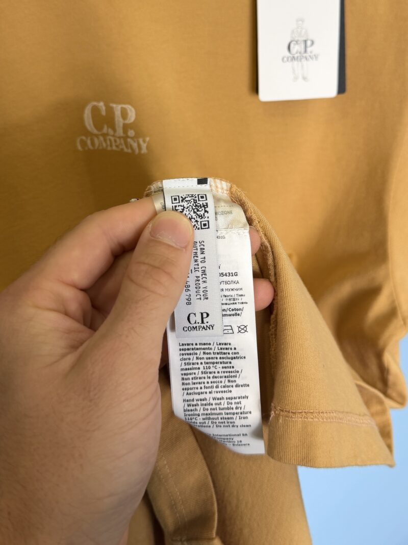 BNWT Medium C.P. Company Light Apricot Orange Graphic Print T-Shirt - Image 7