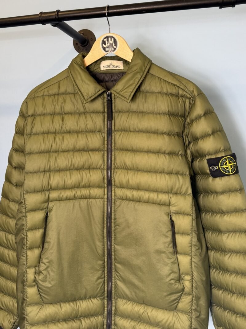 Alternative view of Large Stone Island Green Bio-Based Ripstop Nylon Down Overshirt Jacket