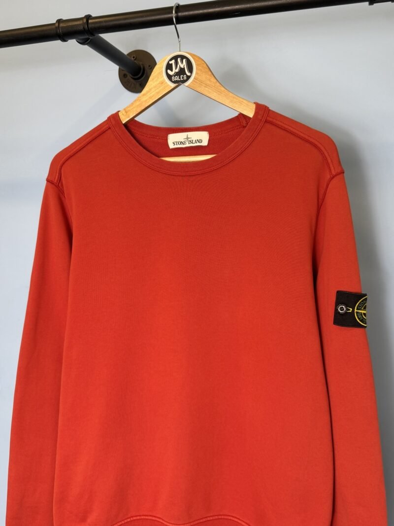 Alternative view of Large Stone Island Red Crewneck Sweatshirt Jumper