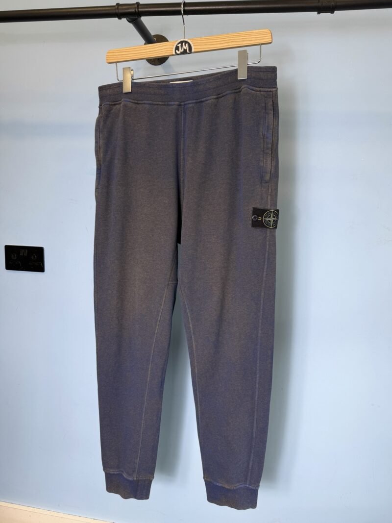 Large Stone Island Grey Blue Dust Joggers Jogging Bottoms 34W