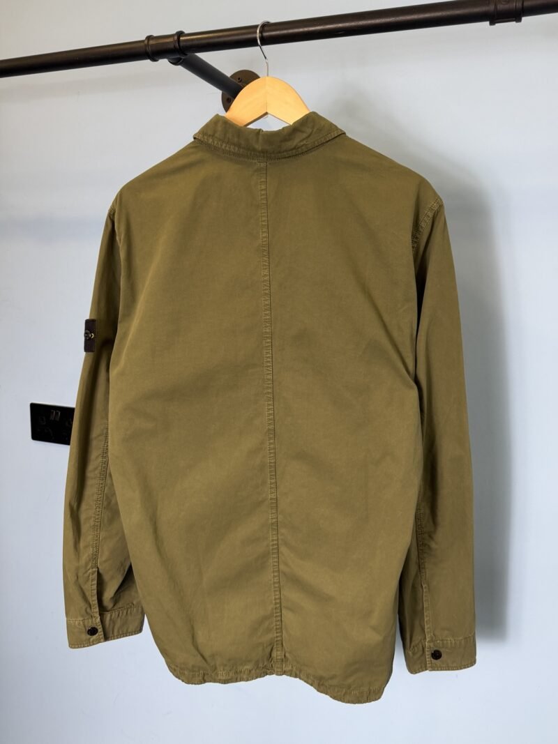 Large Stone Island Khaki Green Overshirt Jacket - Image 3