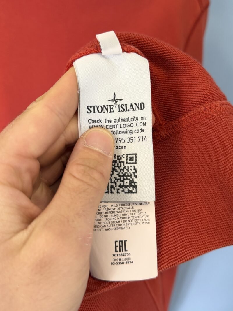 Large Stone Island Red Crewneck Sweatshirt Jumper - Image 4