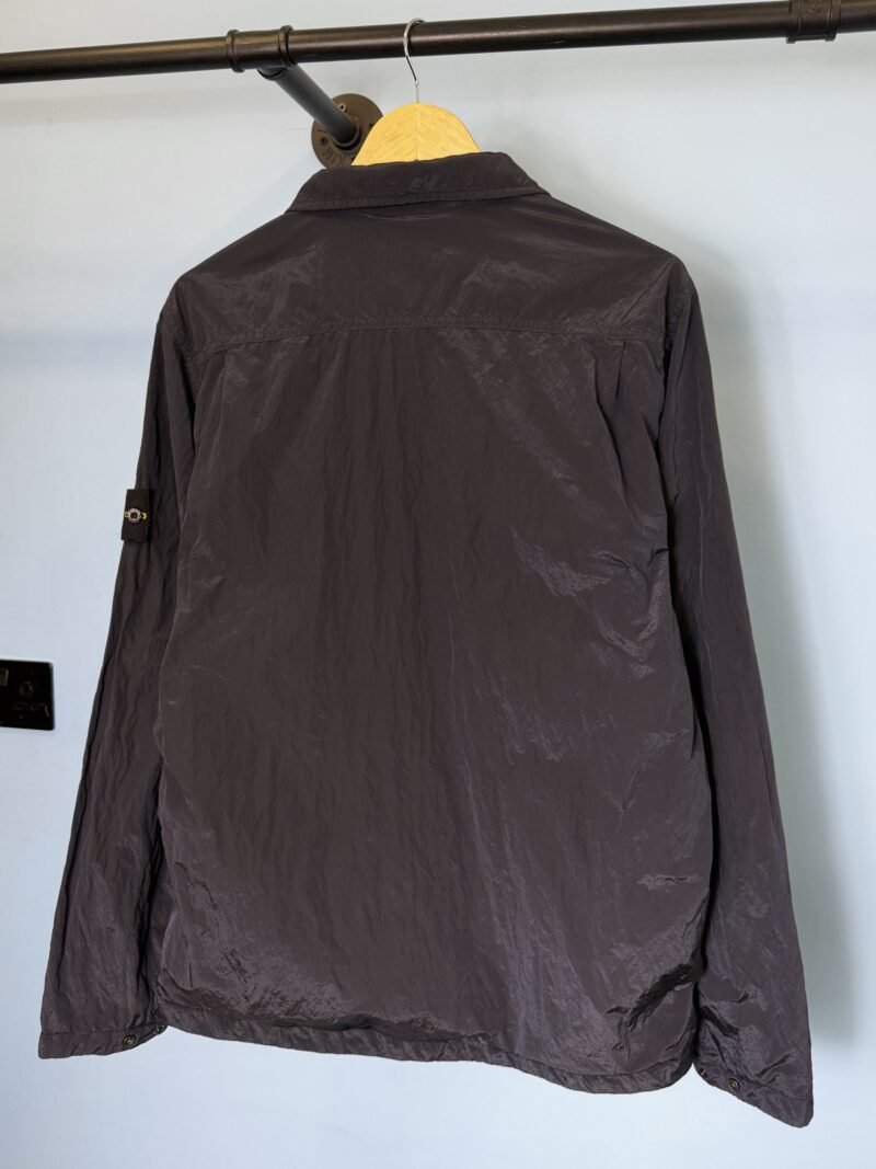 Large Stone Island Navy Blue Nylon Metal Lined Overshirt Jacket - Image 4