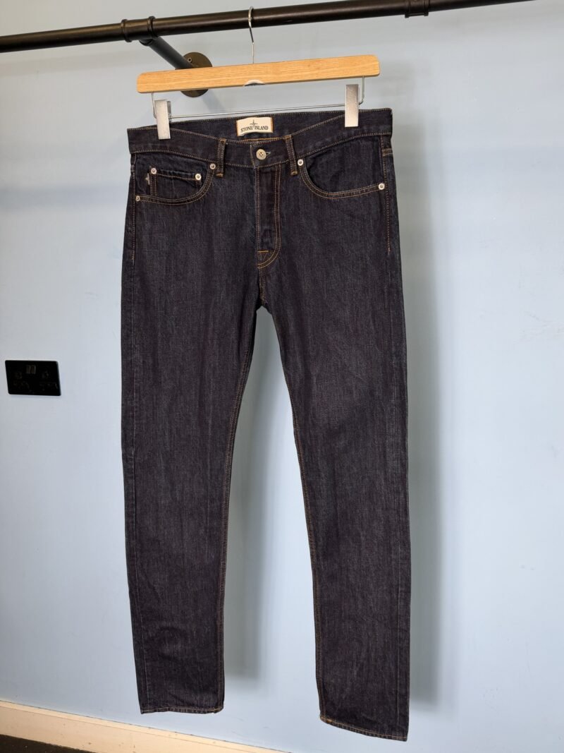 32W 34L Stone Island Dark Blue Slim Fit Jeans Medium - Image 3