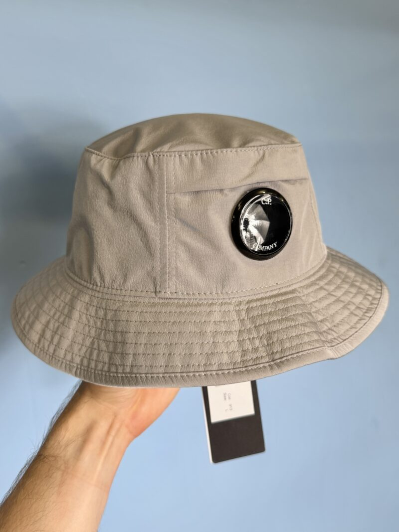 Alternative view of BNWT Large C.P. Company Grey Silver Chrome R Nylon Bucket Hat