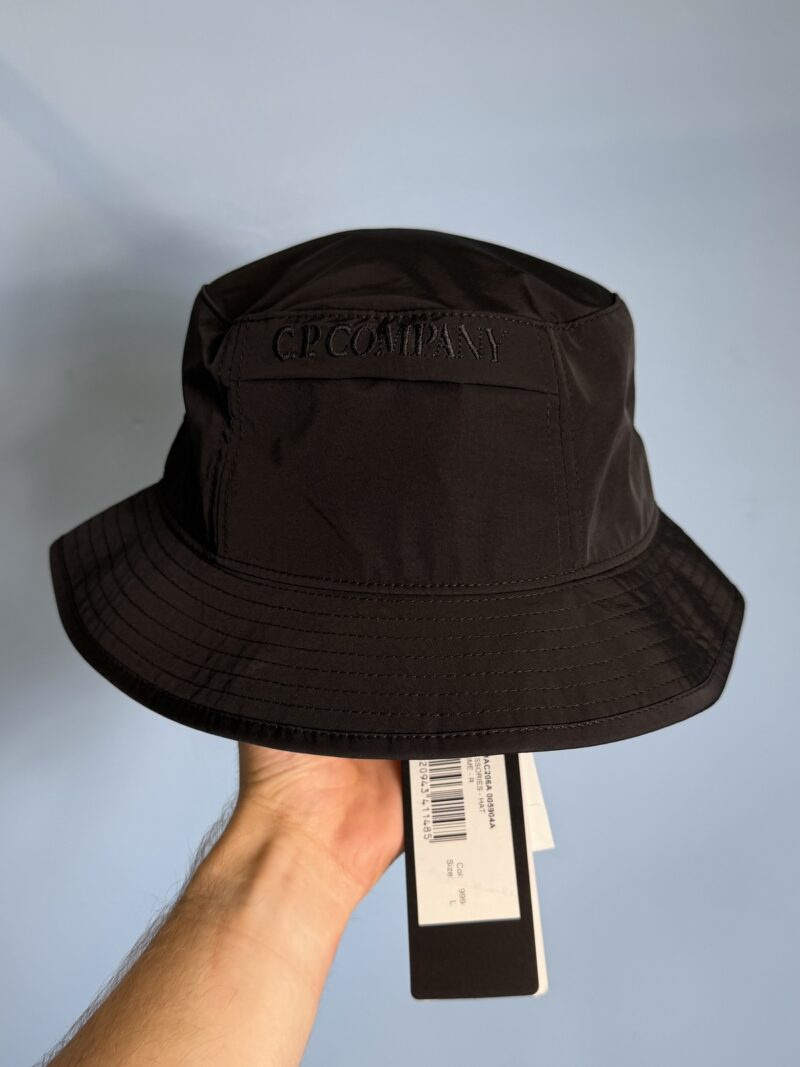 Alternative view of BNWT Large C.P. Company Black Chrome R Nylon Spellout Bucket Hat