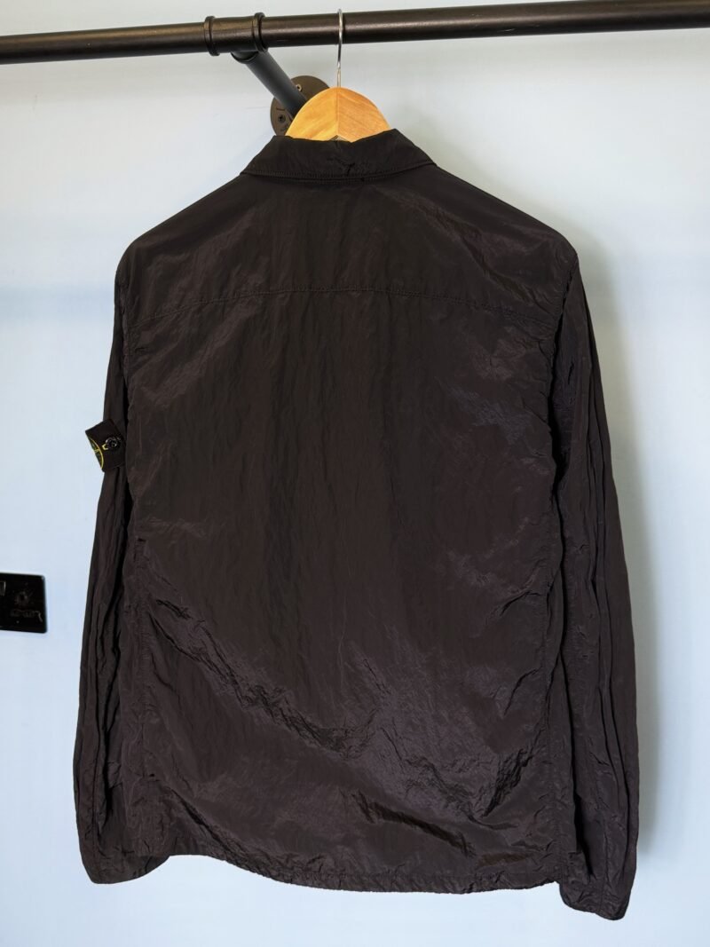 Medium Stone Island Navy Blue Nylon Metal Lightweight Overshirt Jacket - Image 3