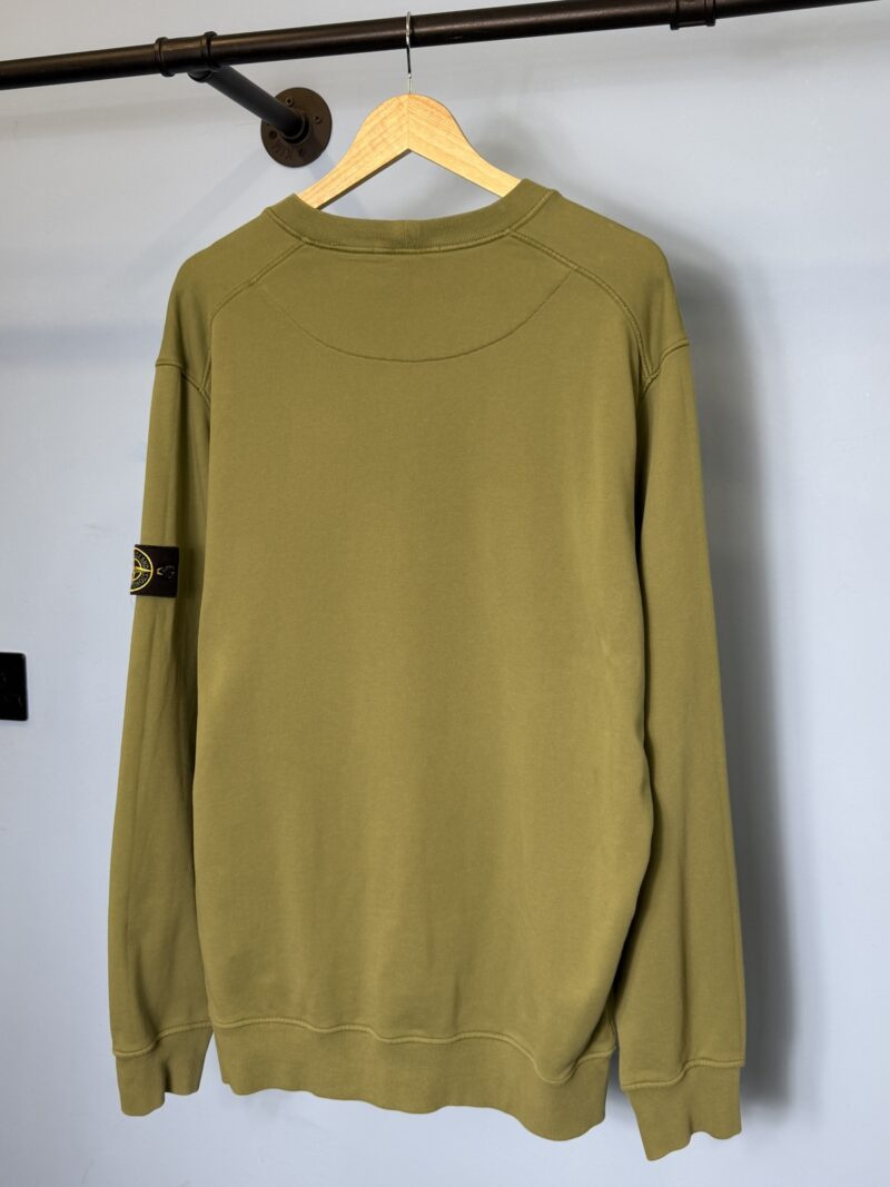 XXL Stone Island Olive Green Crewneck Sweatshirt Jumper - Image 3