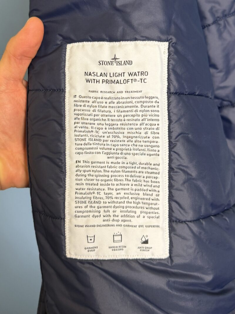 XXL Stone Island Navy Blue Naslan Light Watro TC Primaloft Jacket / Gilet - Image 8