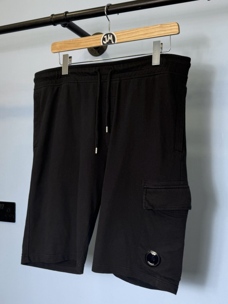 XXL C.P. Company Black Cargo Jogger Shorts 38W 40W