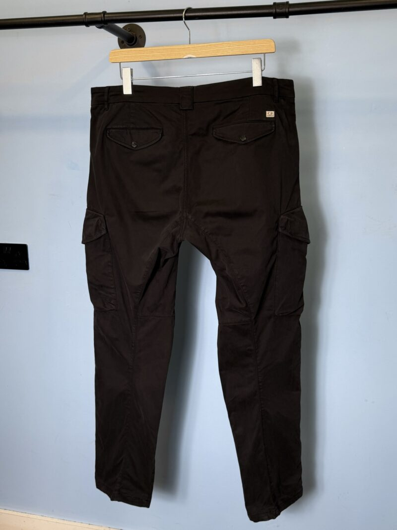 XXL C.P. Company Black Ergonomic Fit Cargo Trousers 38W 40W - Image 3