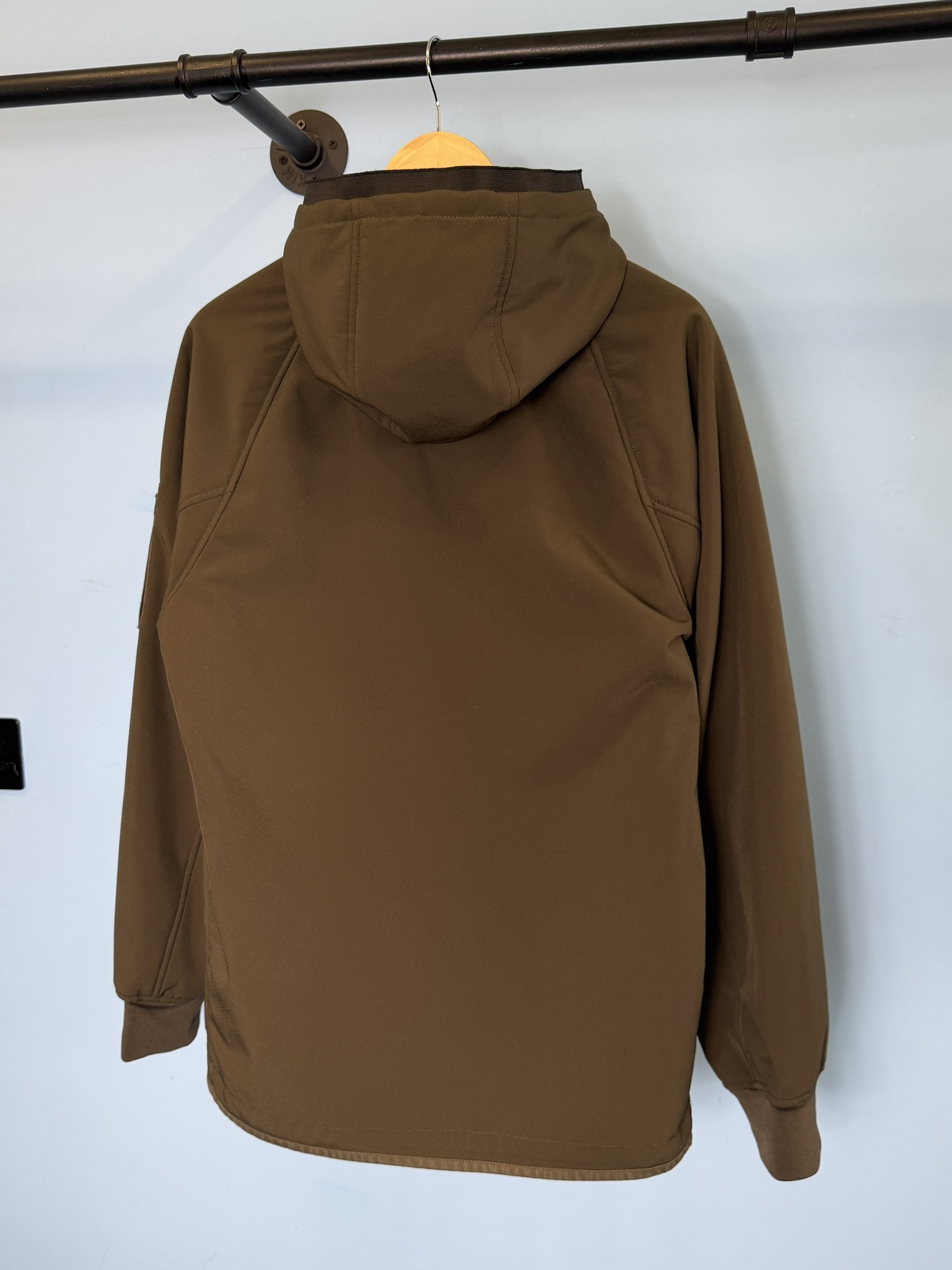Large C.P. Company Khaki Green Shaggy Fleece Lined Soft Shell Jacket - Image 6