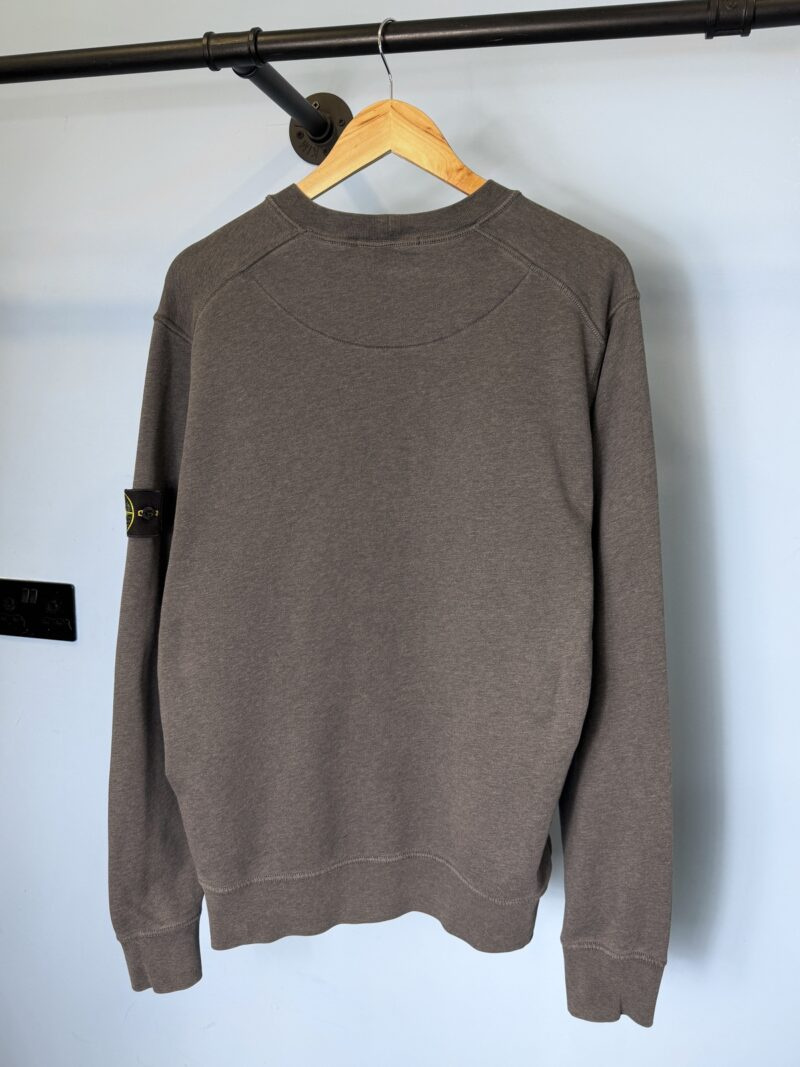 Large Stone Island Dark Grey Crewneck Sweatshirt Jumper - Image 3
