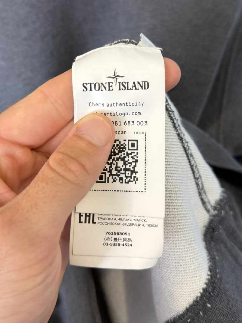 Large Stone Island Dark Grey Crewneck Sweatshirt Jumper - Image 4