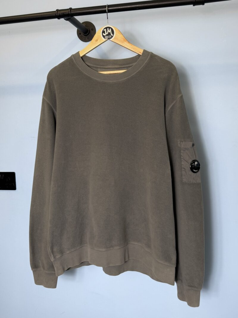 XXL C.P. Company Grey Polar Fleece Crewneck Sweatshirt Jumper