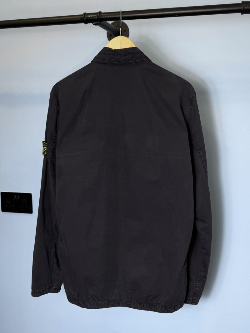 Large Stone Island Navy Blue Old Dye Overshirt Jacket - Image 3