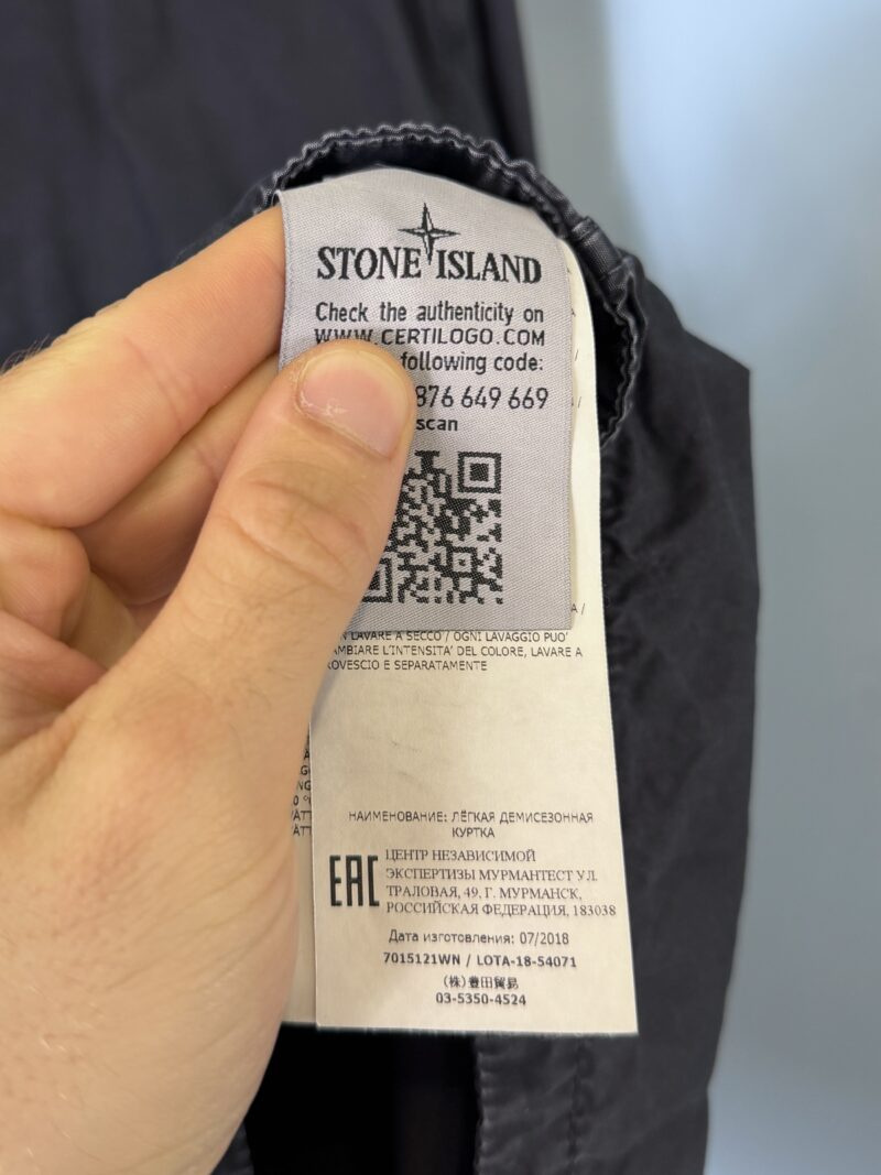 Large Stone Island Navy Blue Old Dye Overshirt Jacket - Image 4