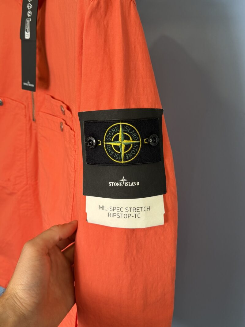 BNWT Large Stone Island Orange Pink Mil Spec Stretch Ripstop TC Smock RARE - Image 4