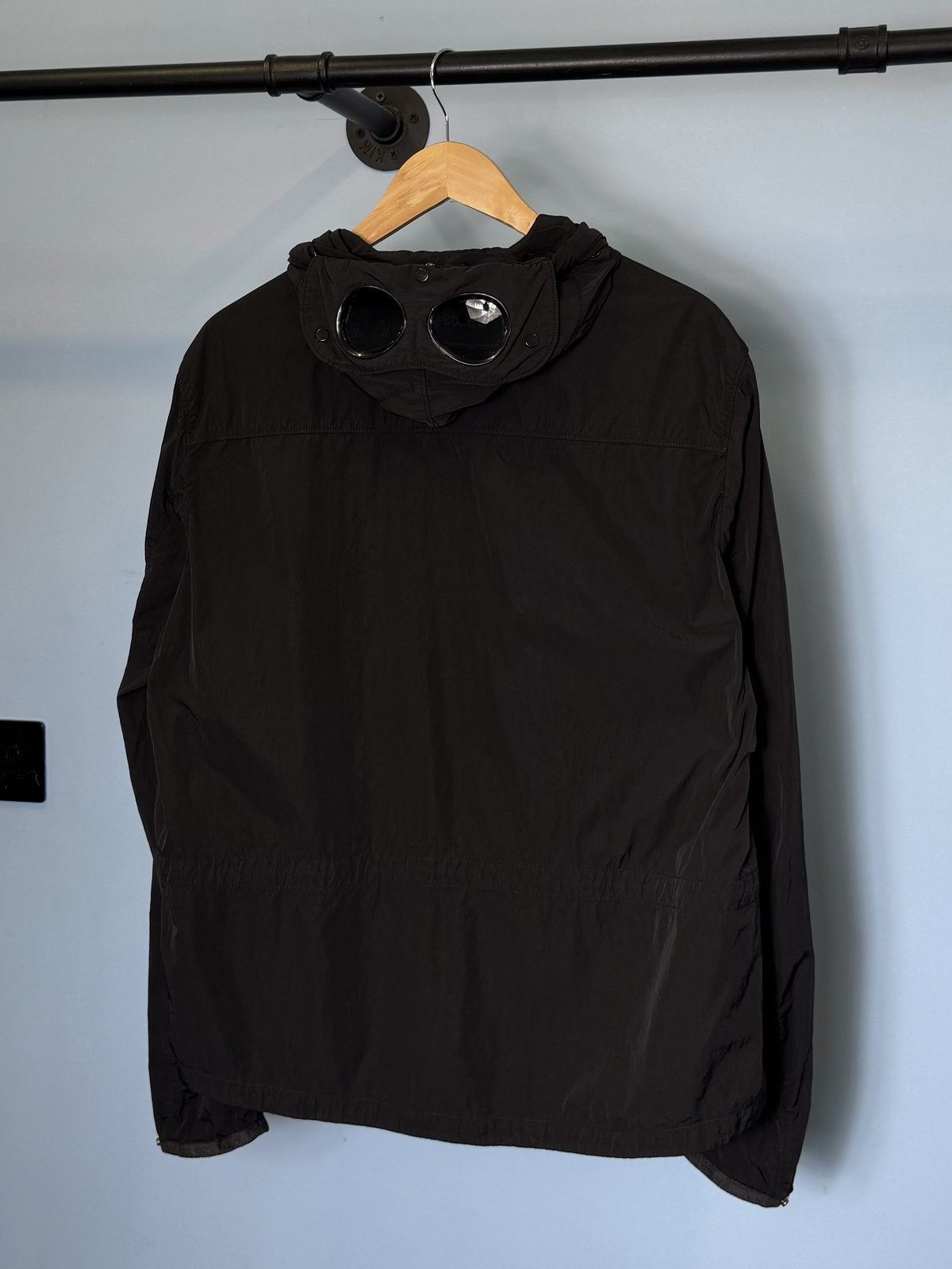 Large C.P. Company Black Chrome Lightweight Goggle Jacket - Image 4