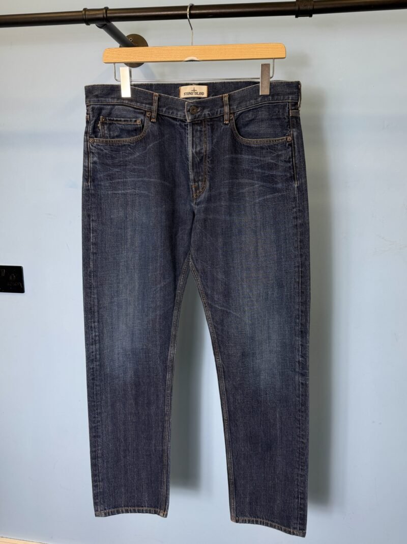 36W 32L Stone Island Blue Regular Tapered Fit Jeans XL - Image 3