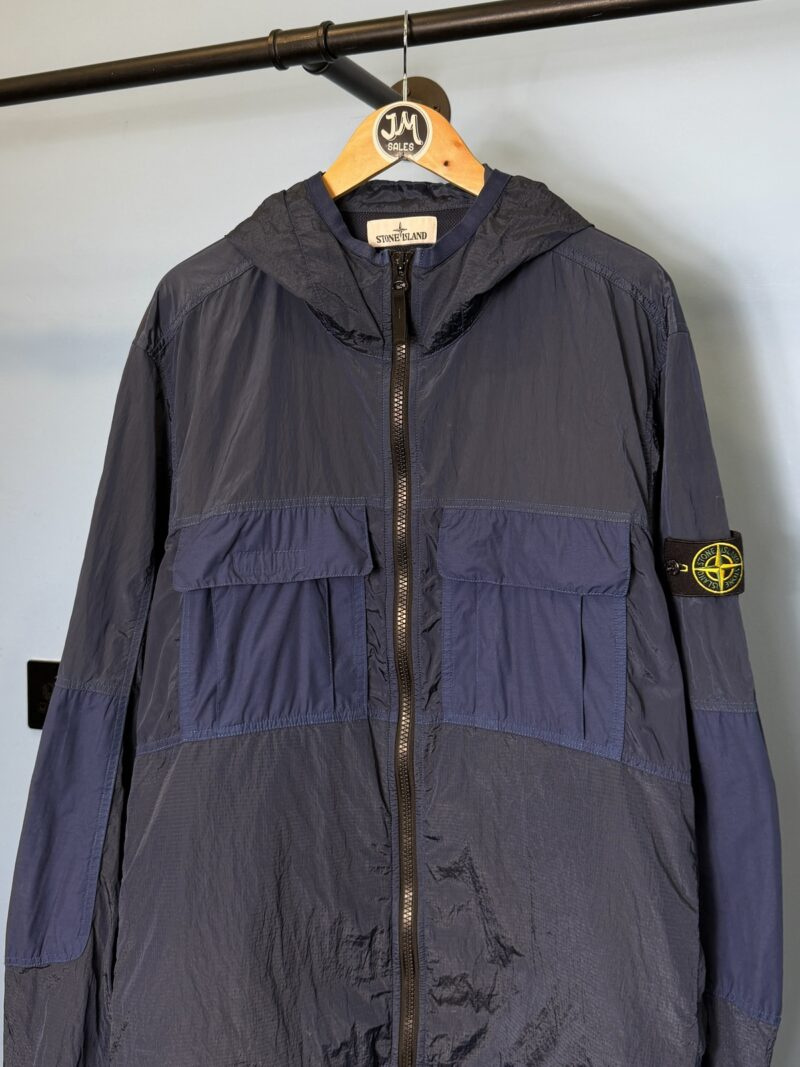 Alternative view of XXL Stone Island Blue Nylon Metal Watro Ripstop Lightweight Jacket
