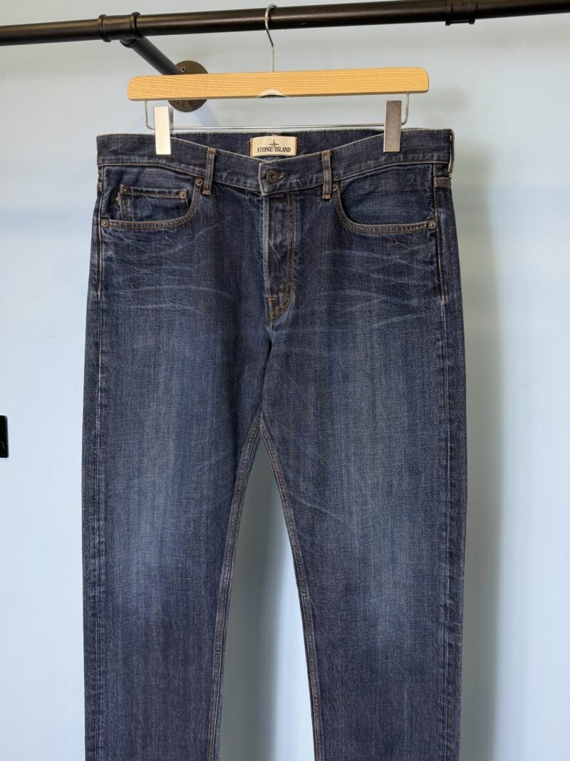36W 32L Stone Island Blue Regular Tapered Fit Jeans XL - Image 4