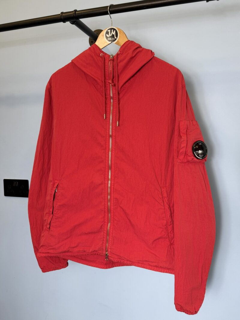 Large C.P. Company Red 50 Fili Big Lens Lightweight Windbreaker Jacket