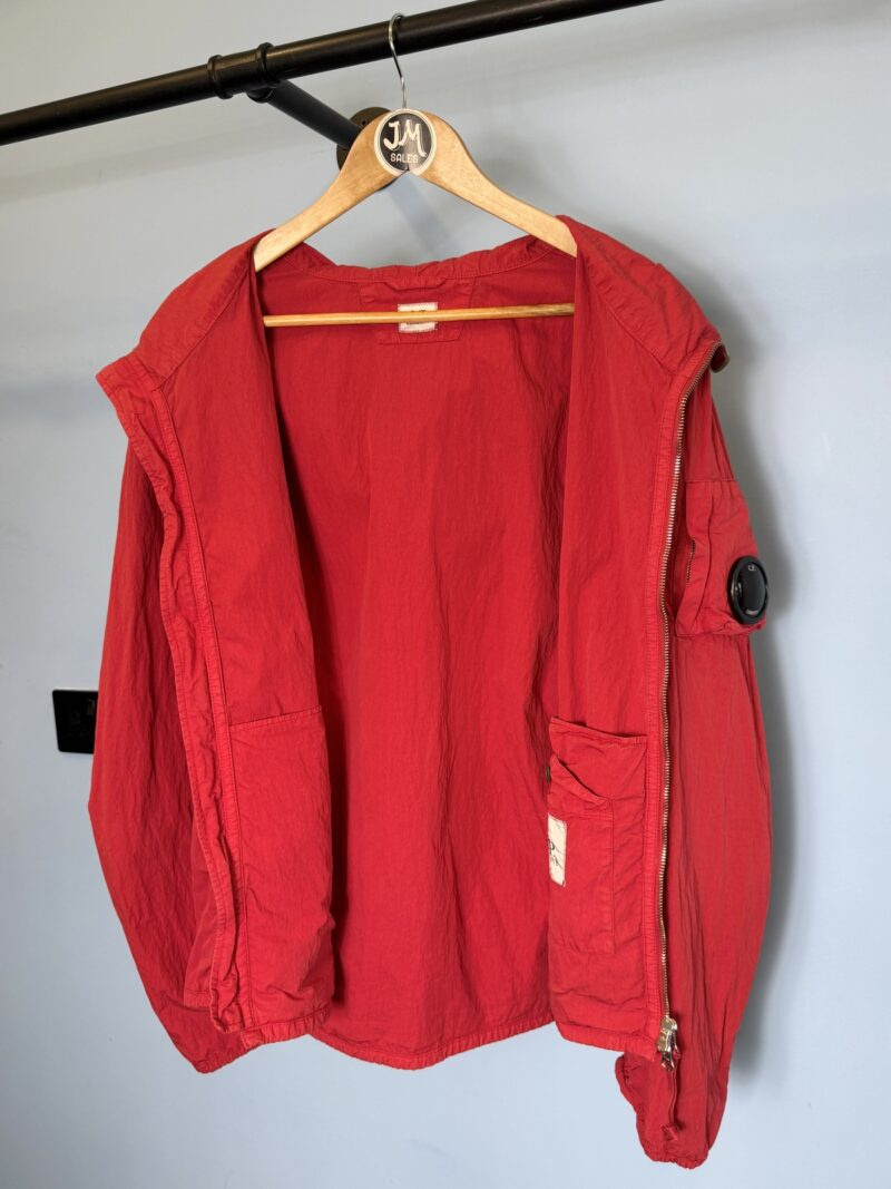 Large C.P. Company Red 50 Fili Big Lens Lightweight Windbreaker Jacket - Image 4