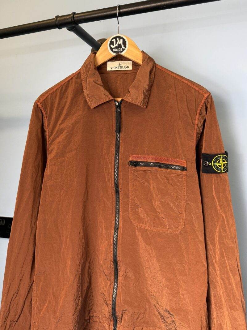 Alternative view of Medium Stone Island Dark Orange Nylon Metal Lightweight Overshirt Jacket