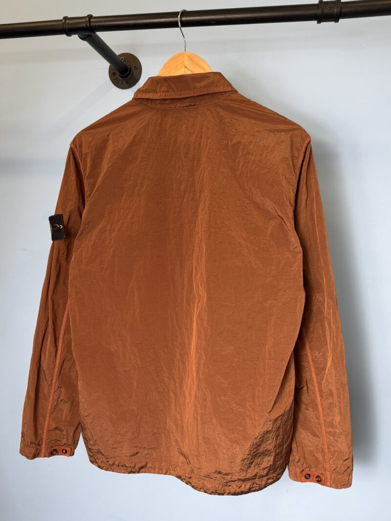 Medium Stone Island Dark Orange Nylon Metal Lightweight Overshirt Jacket - Image 3
