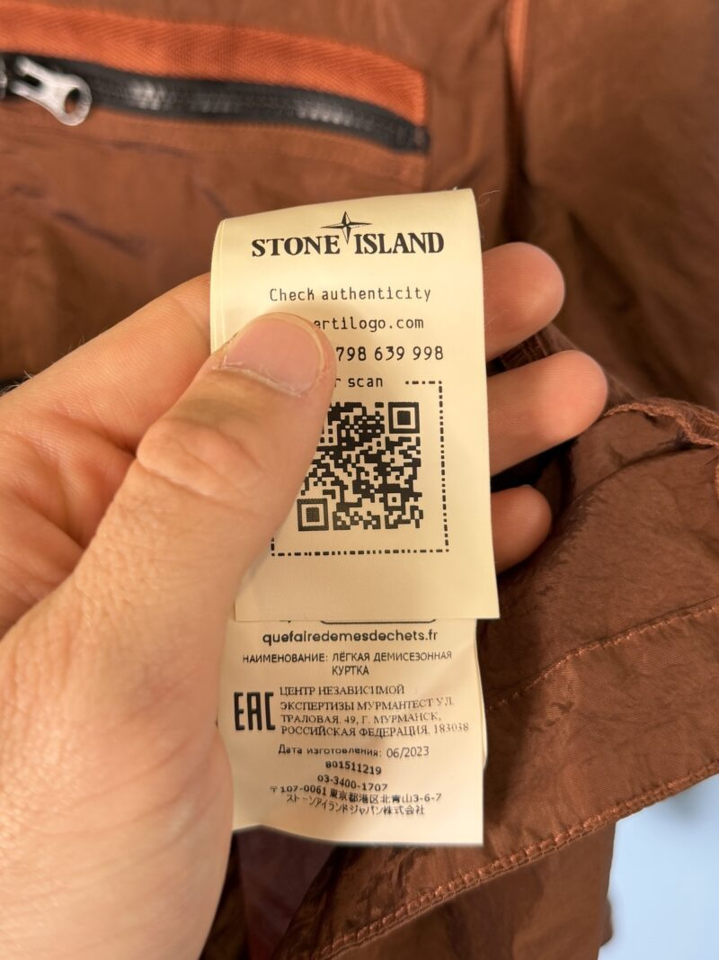 Medium Stone Island Dark Orange Nylon Metal Lightweight Overshirt Jacket - Image 4