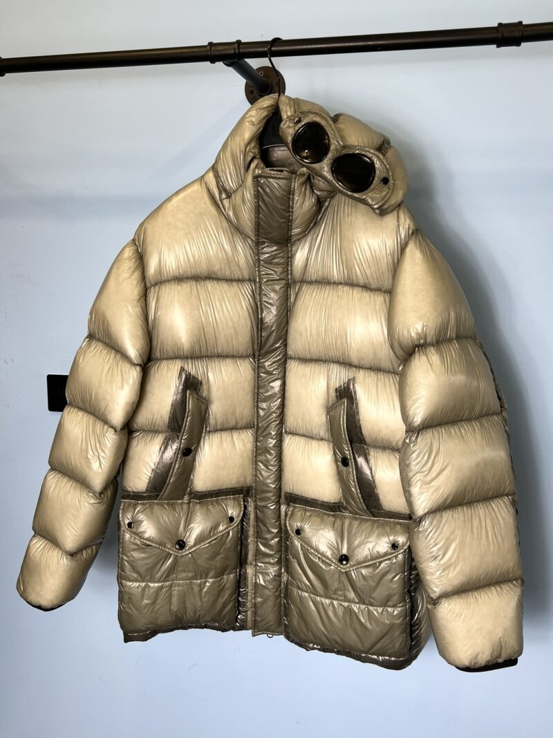 3XL C.P. Company Grey D.D. Shell Goggle Down Coat Jacket Silver