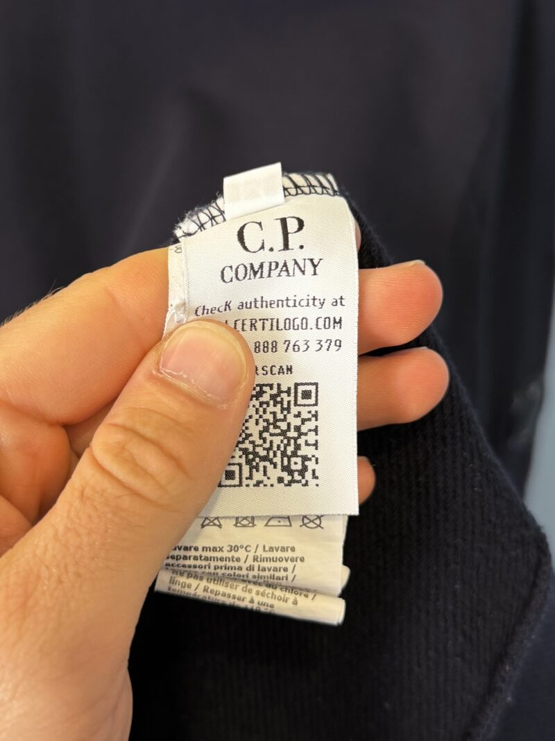 Medium C.P. Company Navy Blue Crewneck Sweatshirt Jumper - Image 4