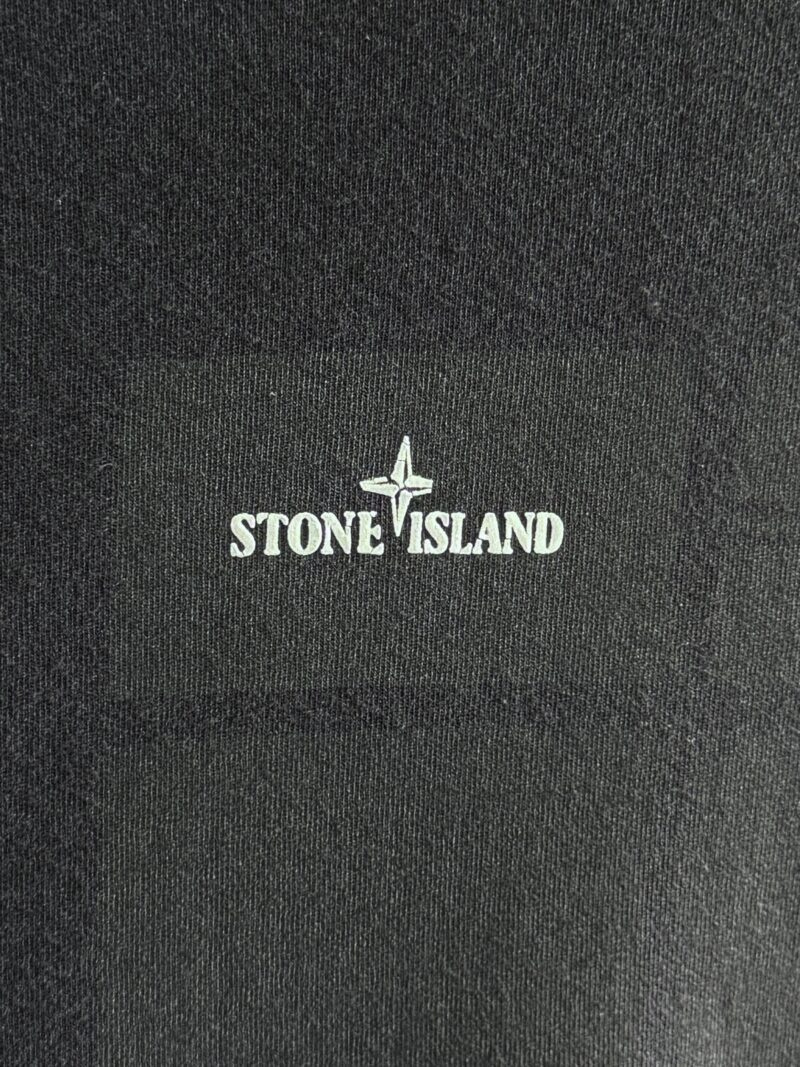 Large Stone Island Black Graphic Big Print T-Shirt - Image 3