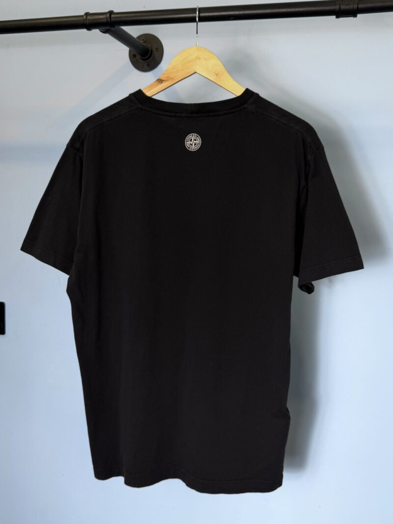 Large Stone Island Black Graphic Big Print T-Shirt - Image 4