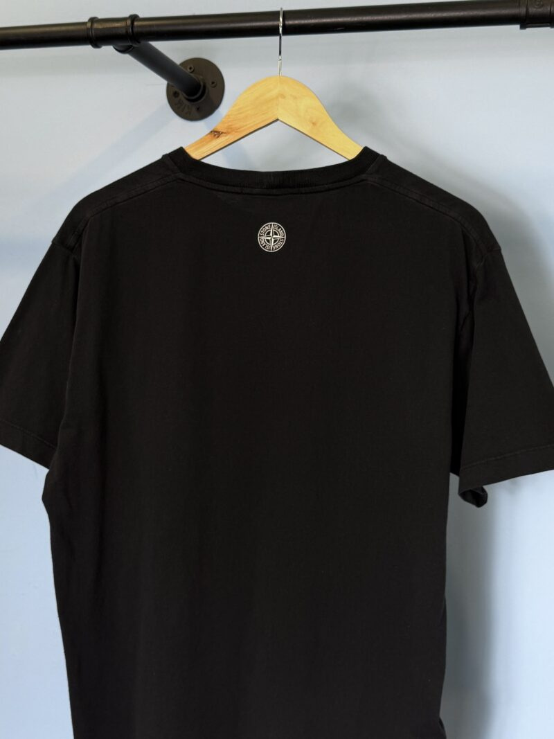 Large Stone Island Black Graphic Big Print T-Shirt - Image 5