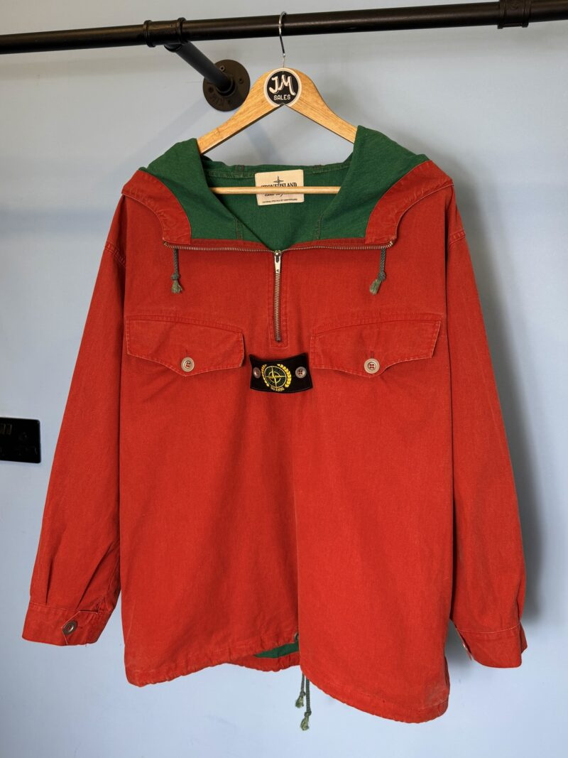 XL Stone Island Red Green 30th Anniversary 2012 Tela Stella Smock Jacket - Image 3