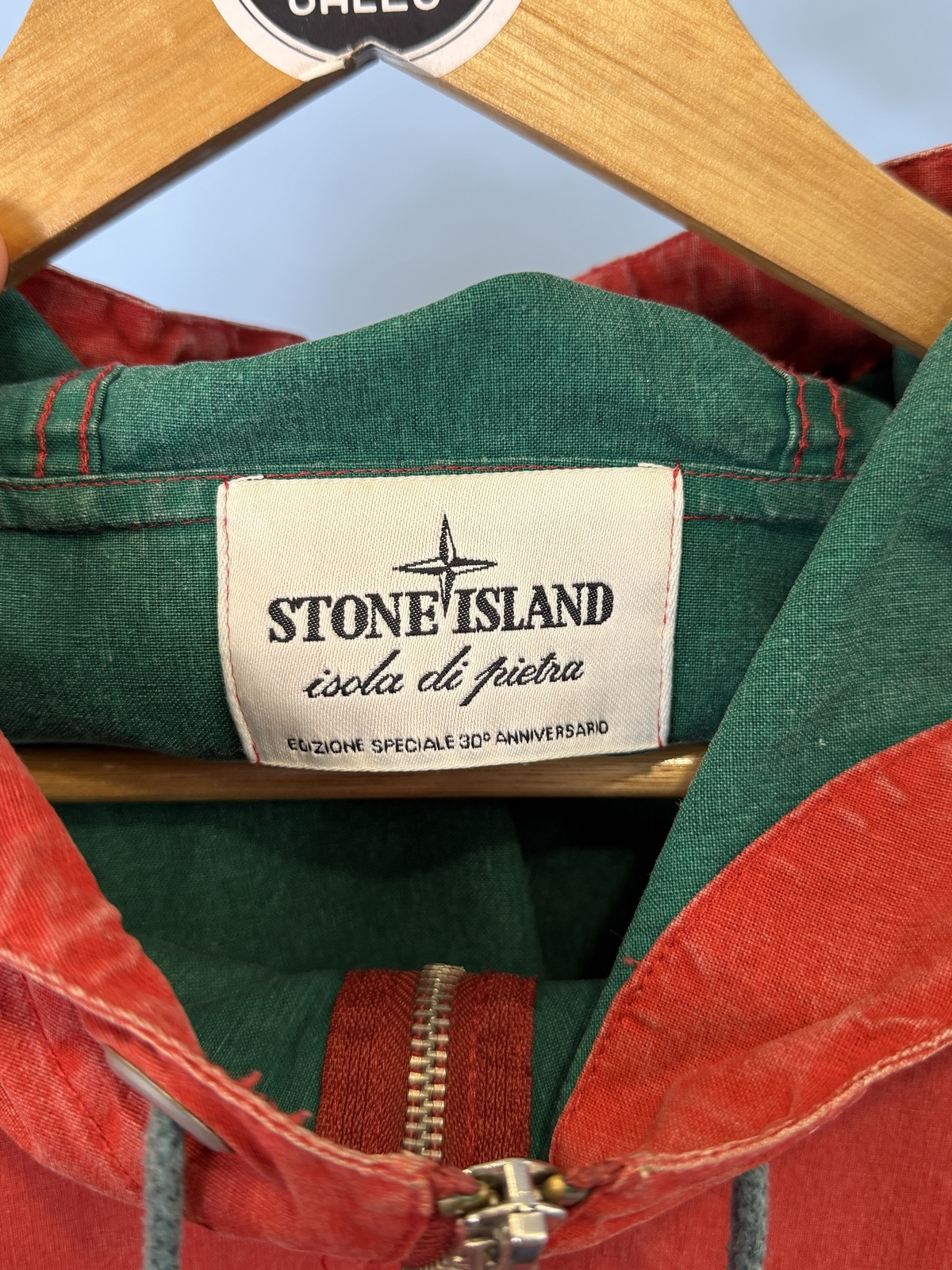XL Stone Island Red Green 30th Anniversary 2012 Tela Stella Smock Jacket - Image 6