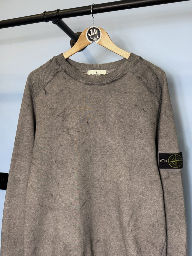 Alternative view of XL Stone Island Grey Dust Crewneck Sweatshirt Jumper
