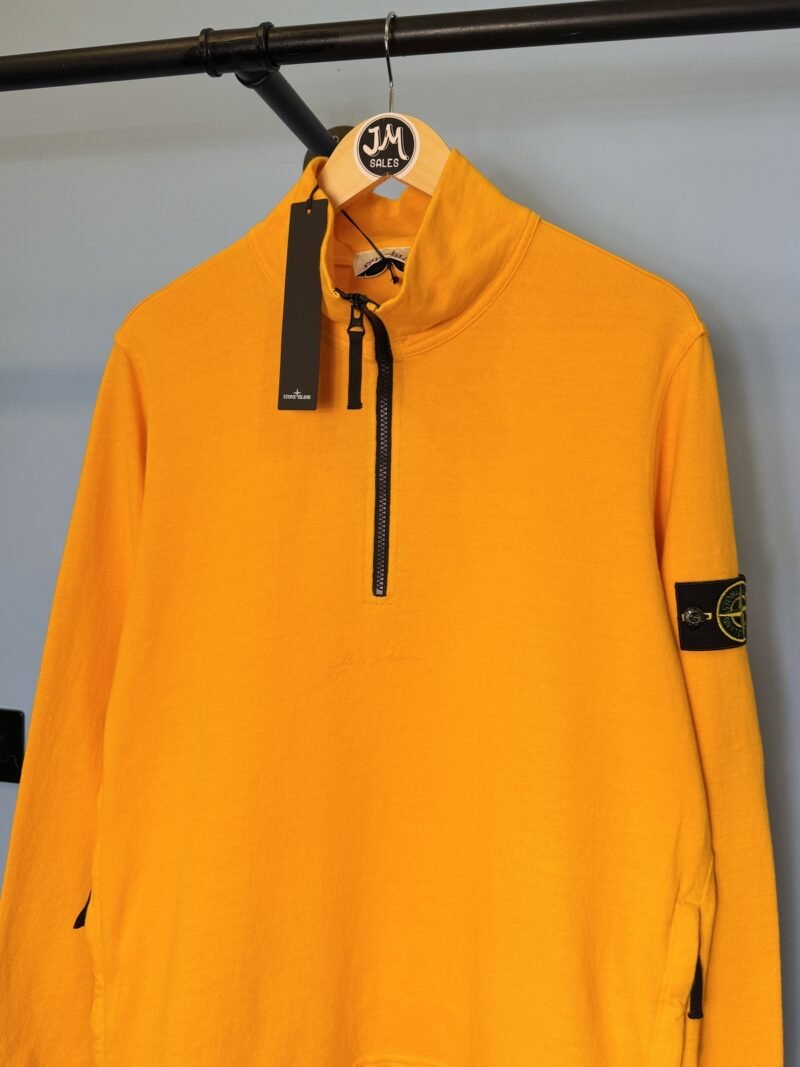 Alternative view of BNWT Medium Stone Island 40th Anniversary Orange Quarter Zip Sweatshirt Jumper