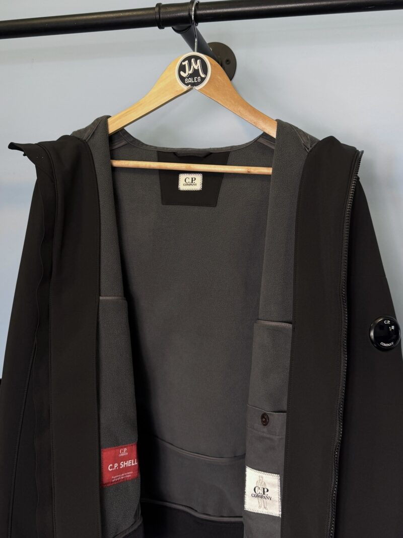 Medium C.P. Company Black Fleece Lined Soft Shell Jacket - Image 4