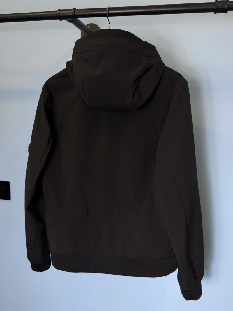 Medium C.P. Company Black Fleece Lined Soft Shell Jacket - Image 5