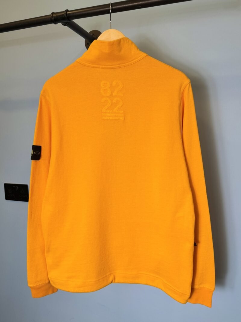 BNWT Medium Stone Island 40th Anniversary Orange Quarter Zip Sweatshirt Jumper - Image 4