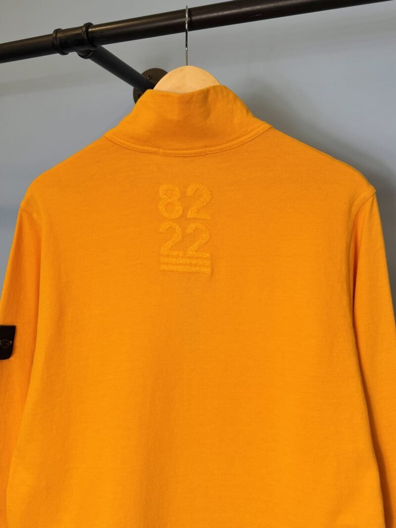 BNWT Medium Stone Island 40th Anniversary Orange Quarter Zip Sweatshirt Jumper - Image 5